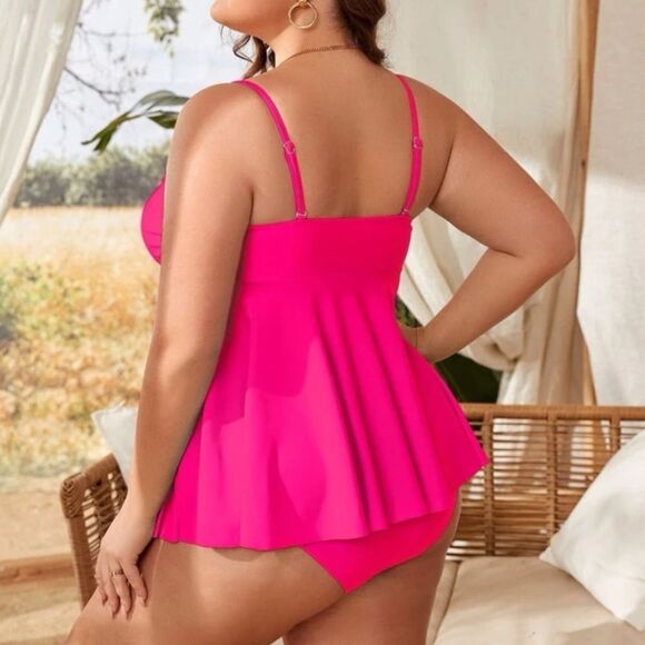 Plus Size Barbie Hot Pink Tankini 3X (NWT) - Picture 4 of 7